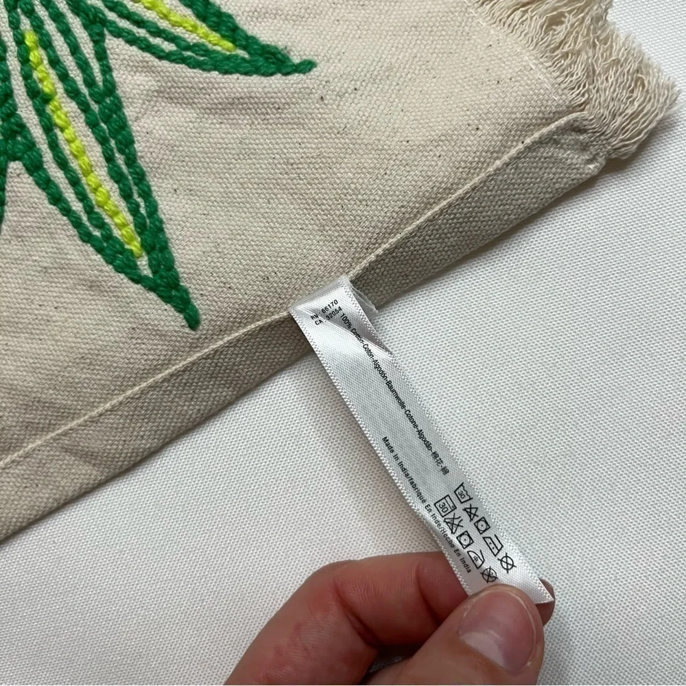 Urban Outfitters Mini Tufted Flag Textured Mary Jane 100% Cotton Tapestry NWT